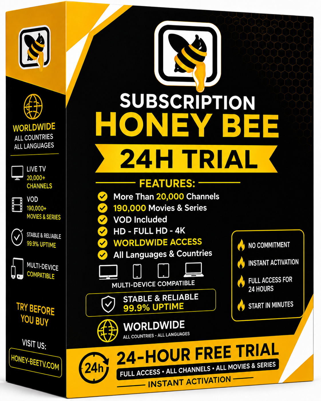 24h Trial : Instant Access & HD Entertainment